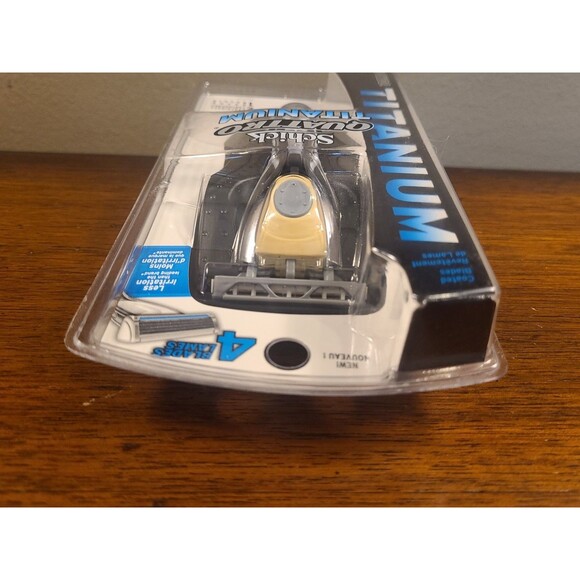 NOS Schick Quattro Titanium 4 Blade Razor 2 Cartridges Edging Blade 2006 Sealed - Picture 6 of 11